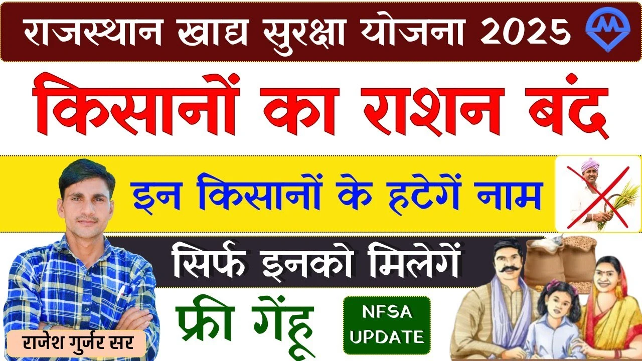Rajasthan Food Security Scheme 2025: किन किसानों का फ्री राशन बंद होगा? जानिए नई अपडेट