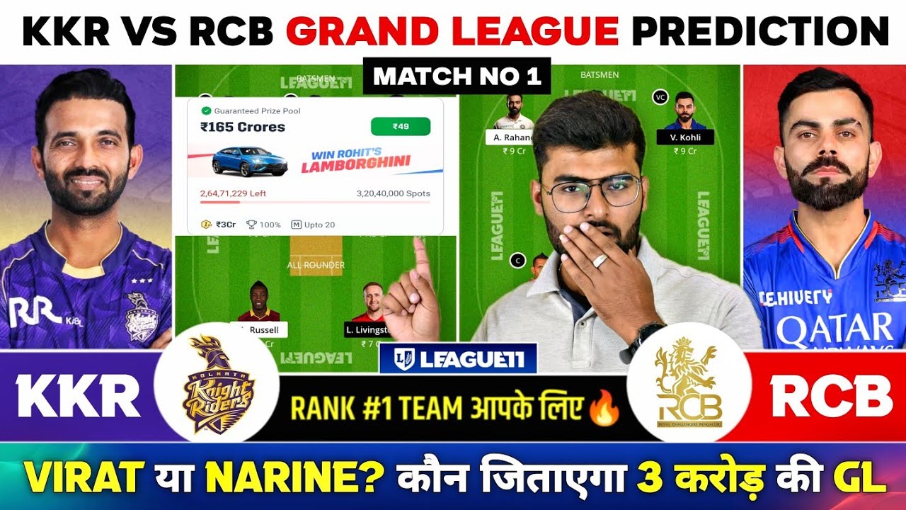KKR Vs RCB Dream 11 Prediction 2025: जानिए कैसे इन खिलाड़ियों से जीत सकते हो Dream 11 में 3 करोड़ रुपये!