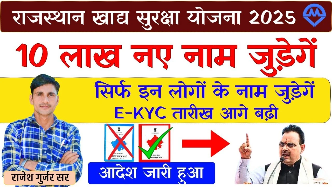 Nfsa New Update 2025: राजस्थान खाद्य सुरक्षा राशन कार्ड में 10 लाख नए नाम जुड़ेंगे